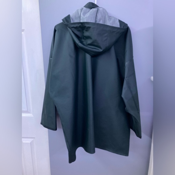 Carhartt Mens Large Surrey Rain Coat Jacket Dark Olive Green w/Hood (Waterproof) - Picture 11 of 11